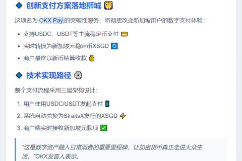 OKX新加坡支持GrabPay稳定币支付