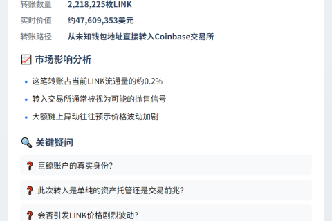 巨额LINK转入Coinbase