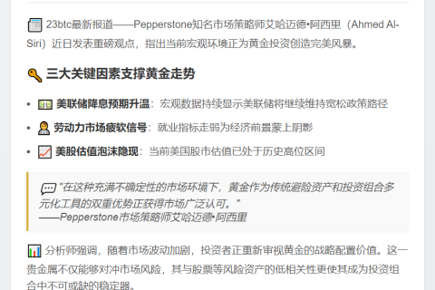 黄金受宏观环境支撑
