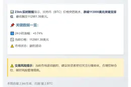 BTC跌破11.3万美元