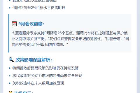 美联储副主席：无支持或致就业压力