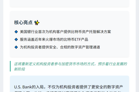 美银启动比特币托管及ETF服务