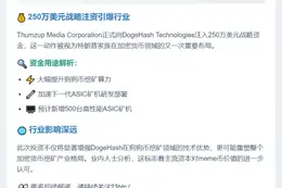 Thumzup投资250万美元入股DogeHash