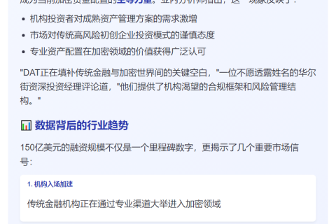 加密融资年度榜首：DAT吸金150亿