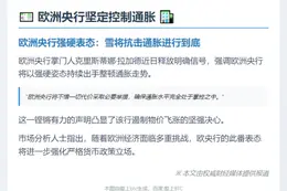 拉加德：欧洲央行坚定控通胀
