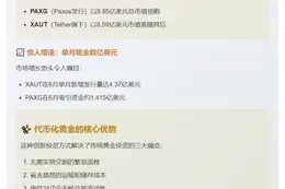 现货黄金上涨推动代币化黄金市场达25亿美元