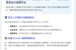 OpenAI明年推AI招聘平台