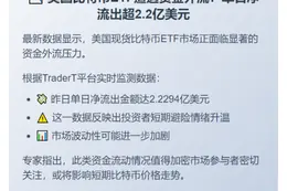 美比特币ETF单日净流出2.23亿美元