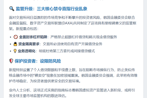 韩禁止虚拟资产超额杠杆借贷