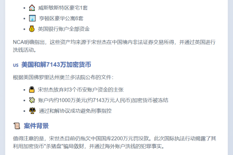 加密货币"杀猪盘"老板宋世杰交2亿和解金