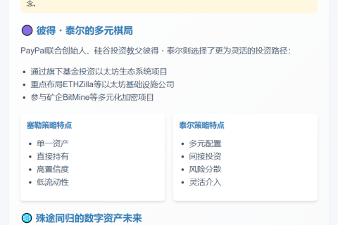 塞勒与泰尔加密货币策略迥异
