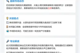 巴克莱预测美联储年底前降息三次
