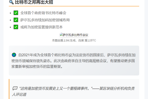 萨尔瓦多首办官方比特币会议