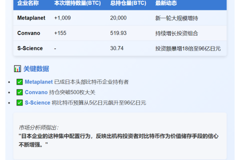Convano 增持155 BTC，持仓达519.93枚