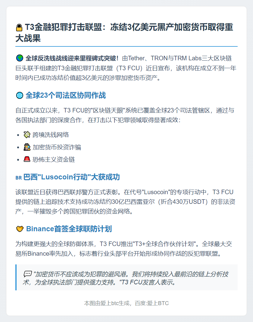 美T3冻结3亿加密犯罪资产