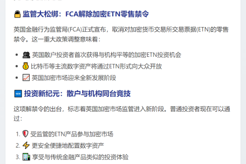英国解除加密ETN零售禁令