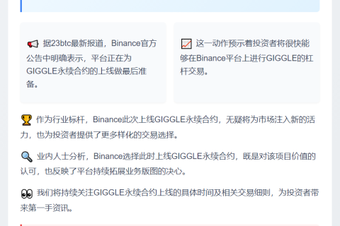 Binance上线GIGGLE永续合约