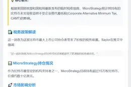 Saylor：比特币收益不受企业税影响