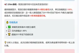 白银价格飙升至49.8美元 创14年新高