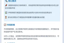 美财长称停摆后公布预算声明
