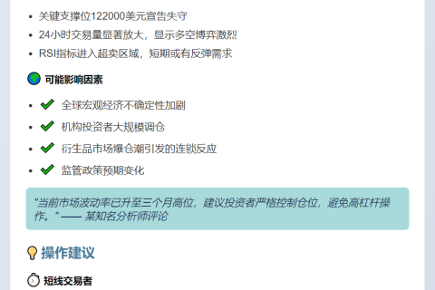 BTC跌破12.2万美元