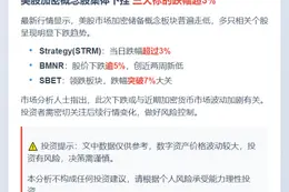 加密概念股走低