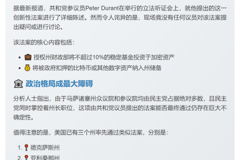 比特币法案听证遇冷