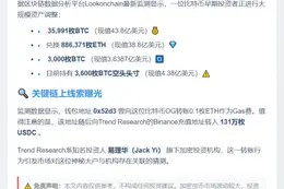 比特币OG高调换仓以太坊或涉Trend Research