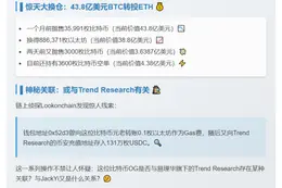 比特币OG高调换仓以太坊疑涉Trend Research