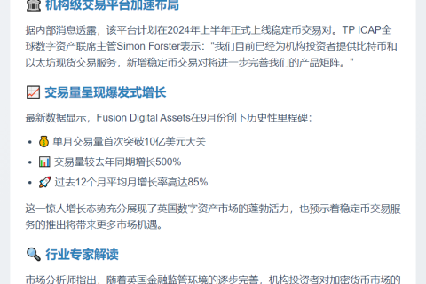 英国交易所9月稳定币交易量破10亿美元