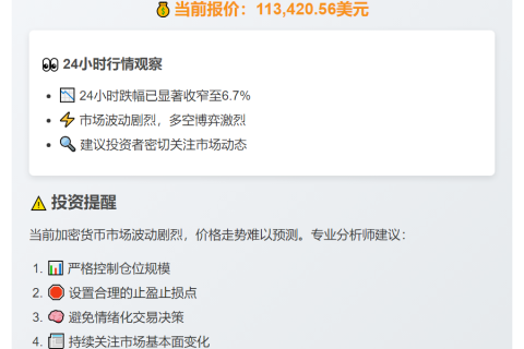 比特币突破11.3万美元