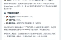 Bitwise Avalanche ETF获DTCC认可