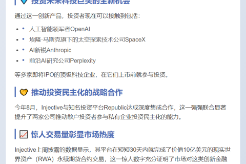 Injective推出永续期货