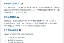 IOTX短时归零后反弹，IoTeX称安全无虞