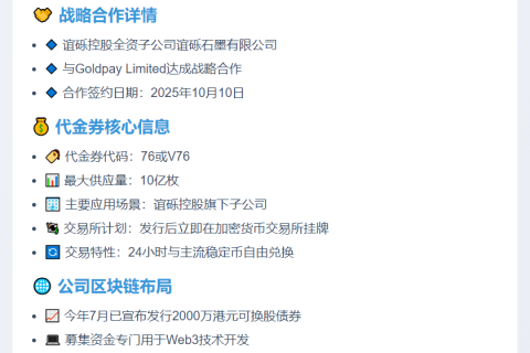 谊砾控股拟在以太坊发代金券