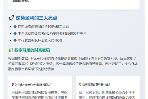 Hyperliquid流动性提供者日赚4000万美元