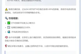 ETH涨破3700美元
