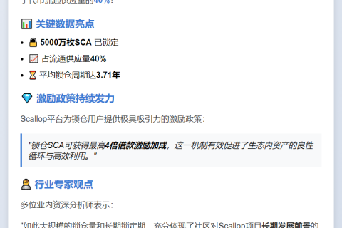 Scallop锁仓量突破5000万SCA
