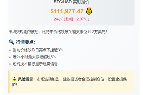 比特币跌破11.2万美元