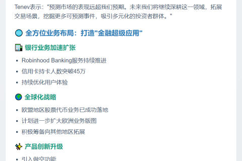 Robinhood CEO：Q3收入超2亿美元