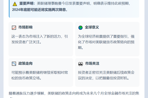 鲍曼：年底前或再降息两次
