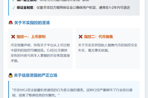 币安否认上市获利