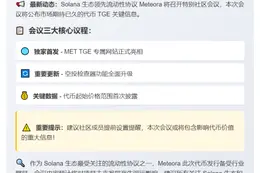 Meteora今晚21时公布代币TGE信息