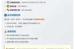 币安：WBAI空投需220Alpha积分