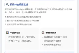 机构持ETH达1250万枚，占总量10.31%