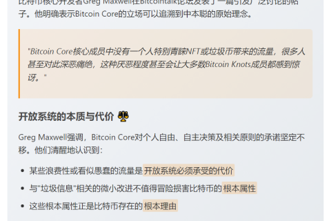 比特币开发者：开放系统难免浪费流量