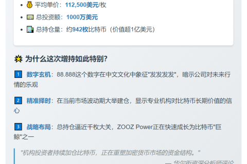ZOOZ Power增持89枚比特币，总量达942枚