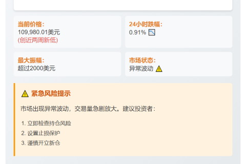 比特币跌破11万美元