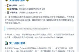 嘉信理财2026年推比特币交易