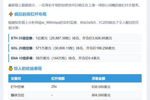 巨鲸10小时豪掷1亿美元做空ETH，浮盈64万